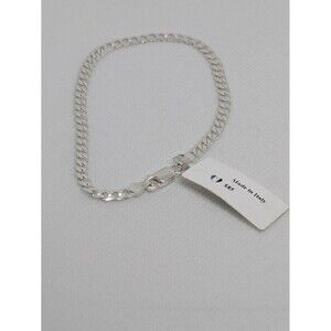New 925 Silver 8 inch Flat Cuban Bracelet. MADE IN ITALY. Comes W/ Tag (Unisex)